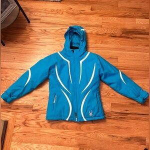 Spyder Blue Kids Jacket with White Accents
